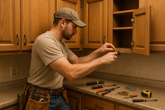 A man Cabinet Repair