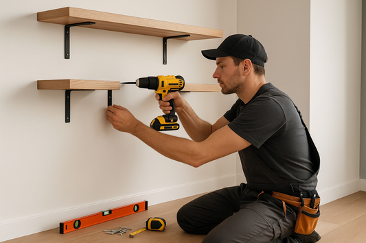 A man Shelving Installation